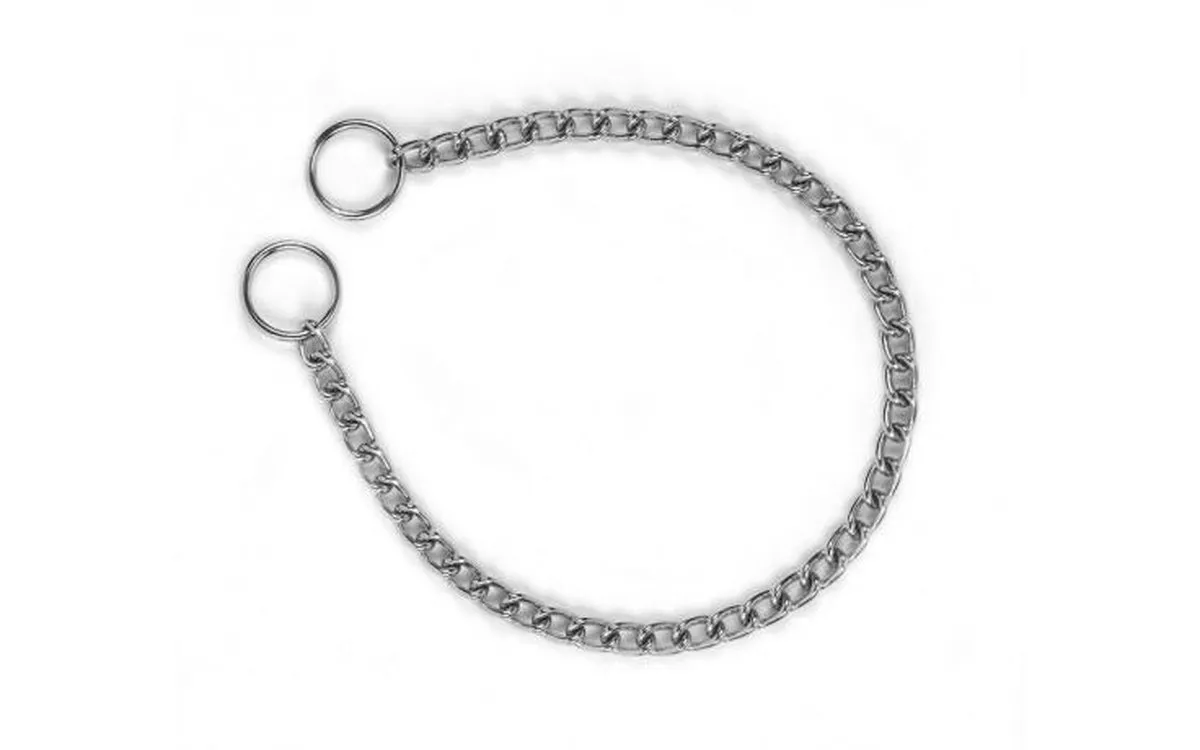 Flamingo Bo Anti-Trek Halsband Zilver L 55cm
