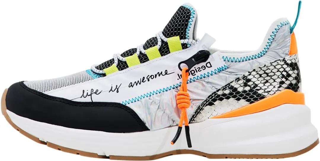 Moon Zipper Snake sneakers met veters