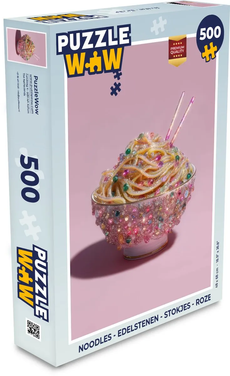 PuzzleWow Noodles Edelstenen Legpuzzel 500 Stuks