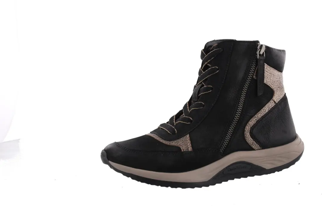 Helioform Enkelhoge sneaker zwart brons combi H (Maat