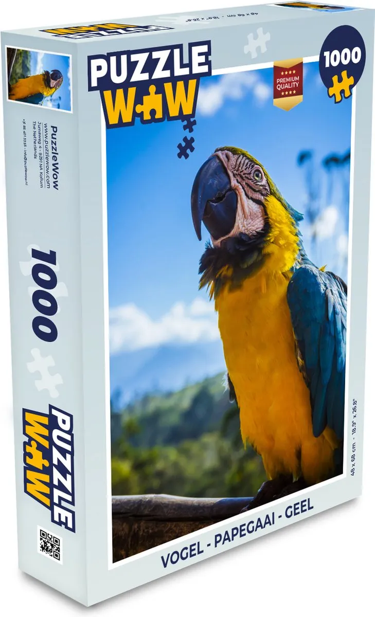 PuzzleWow Vogel Papegaai Legpuzzel 1000 Stuks