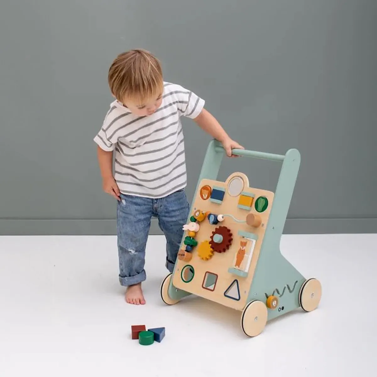 Trixie Houten Loopwagen Multi - Activiteitenbord