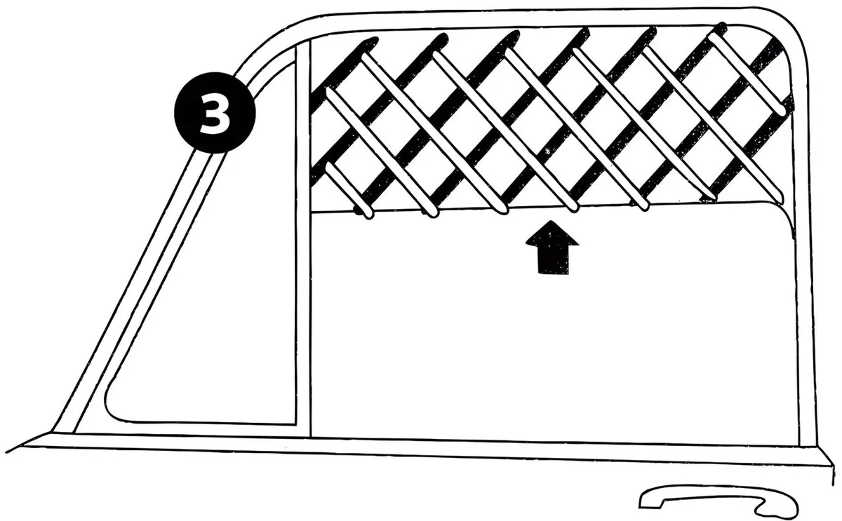 Trixie Auto Ventilatierooster 30-110cm - Zwart - afbeelding 6 van 6