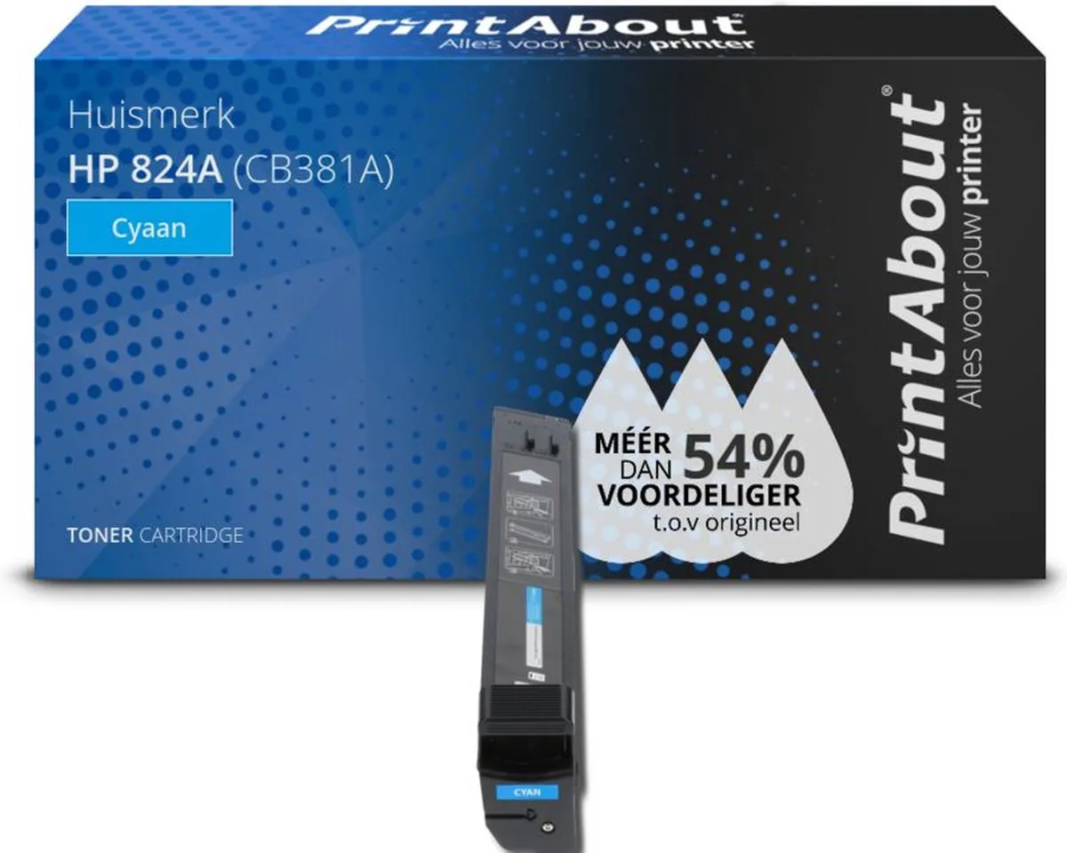 PrintAbout HP 824A CB381A Toner - Cyaan