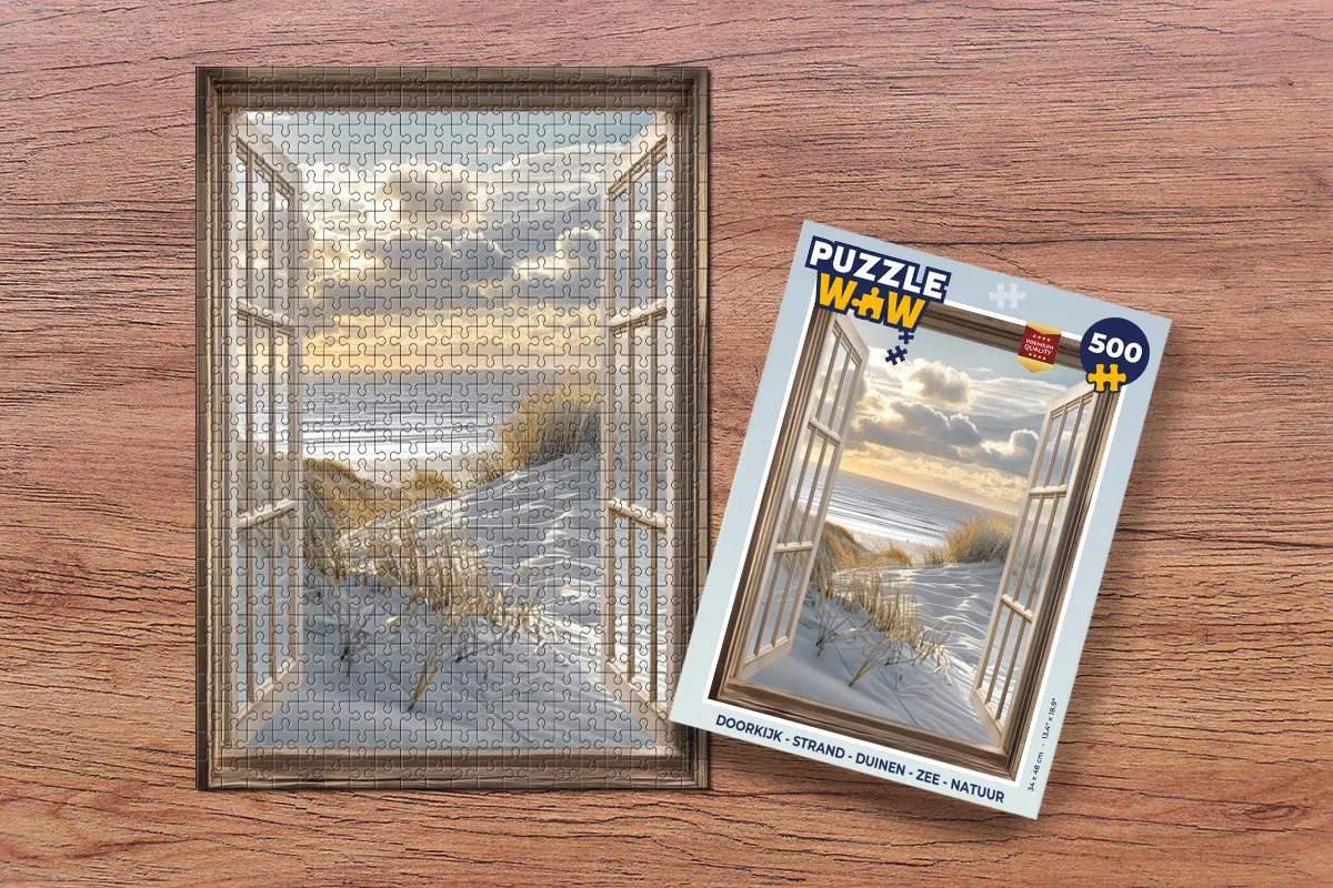 PuzzleWow Strand Legpuzzel 500 Stuks - Duinen & Zee