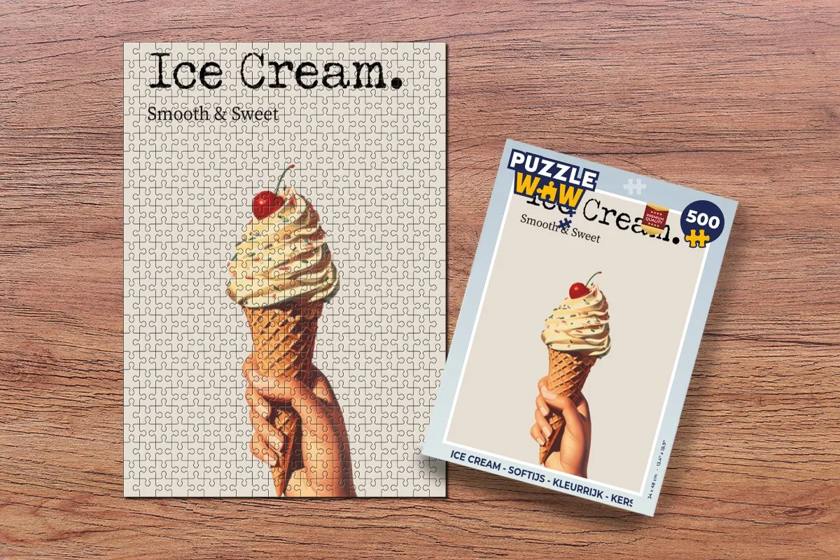 PuzzleWow Ice Cream Softijs Legpuzzel 500 Stuks - Kers