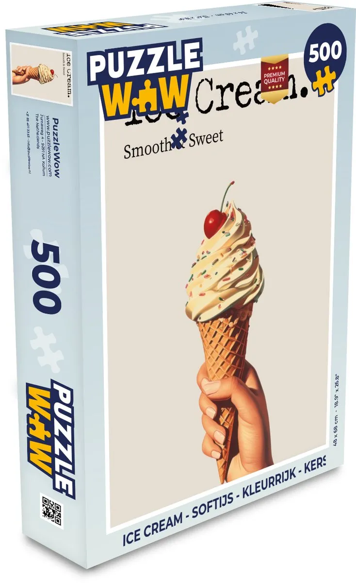 PuzzleWow Ice Cream Softijs Legpuzzel 500 Stuks