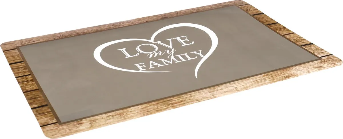 Flamingo Shabby Chic Heart Kattenaccessoire - 43x28cm - Bruin