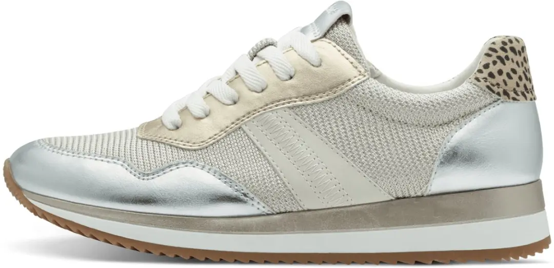 Jana dames sneaker metallic combi met rits - 23782 - maat 40