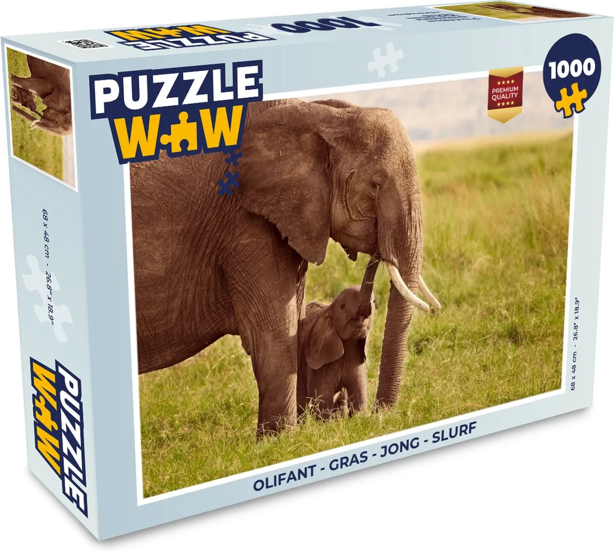 PuzzleWow Olifant Legpuzzel 1000 Stuks