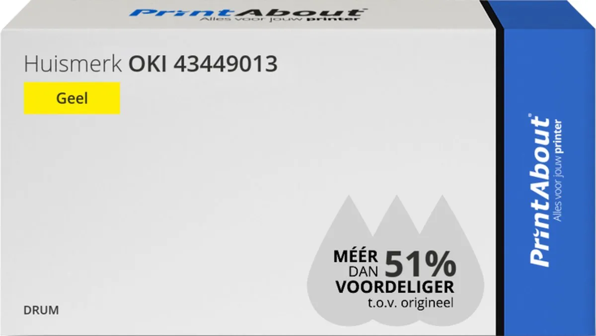 PrintAbout OKI 43449013 Drum - Geel