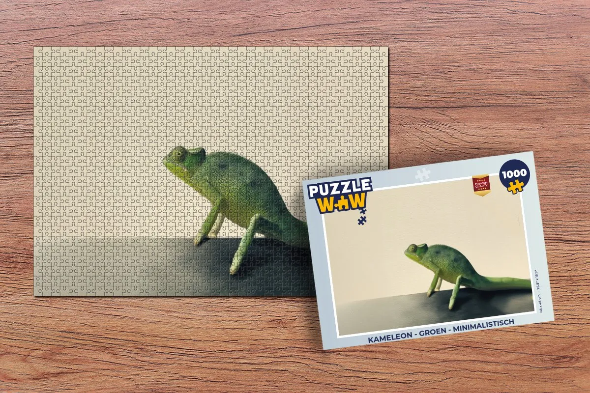 PuzzleWow Kameleon Legpuzzel 1000 Stuks - Groen