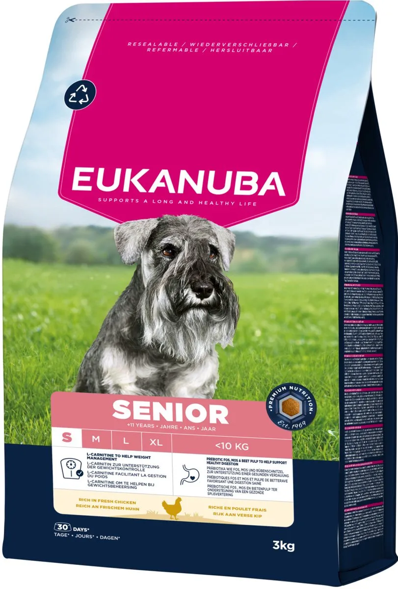 Eukanuba Senior Small Breed Kip Hondenbrokken 3kg
