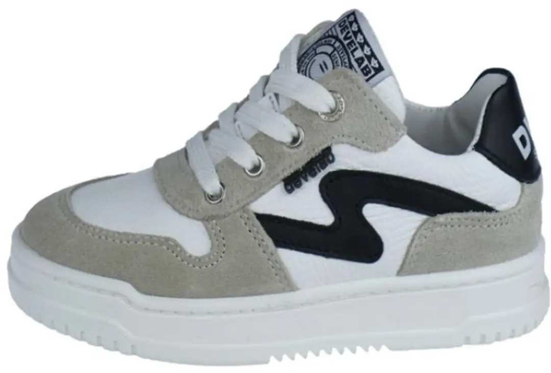 Develab 45987 Lage sneakers - Leren Sneaker - Meisjes - Beige - Maat 34 - afbeelding 2 van 6