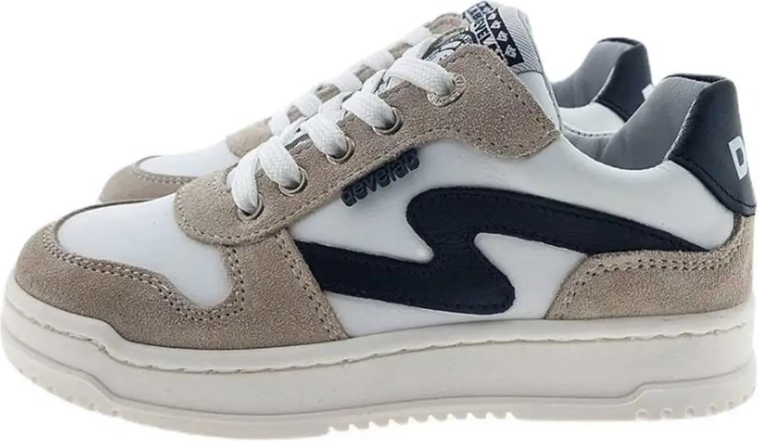 Develab 45987 Lage sneakers - Leren Sneaker - Meisjes - Beige - Maat 34 - afbeelding 3 van 6