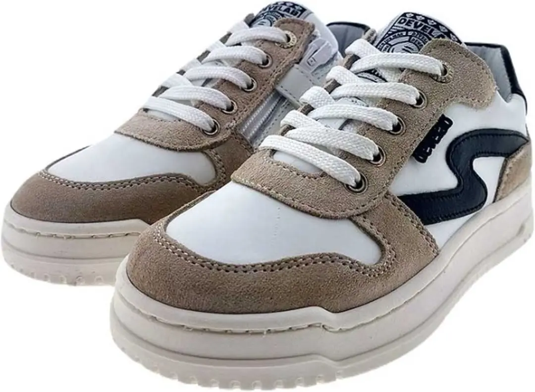 Develab 45987 Lage sneakers - Leren Sneaker - Meisjes - Beige - Maat 34 - afbeelding 5 van 6
