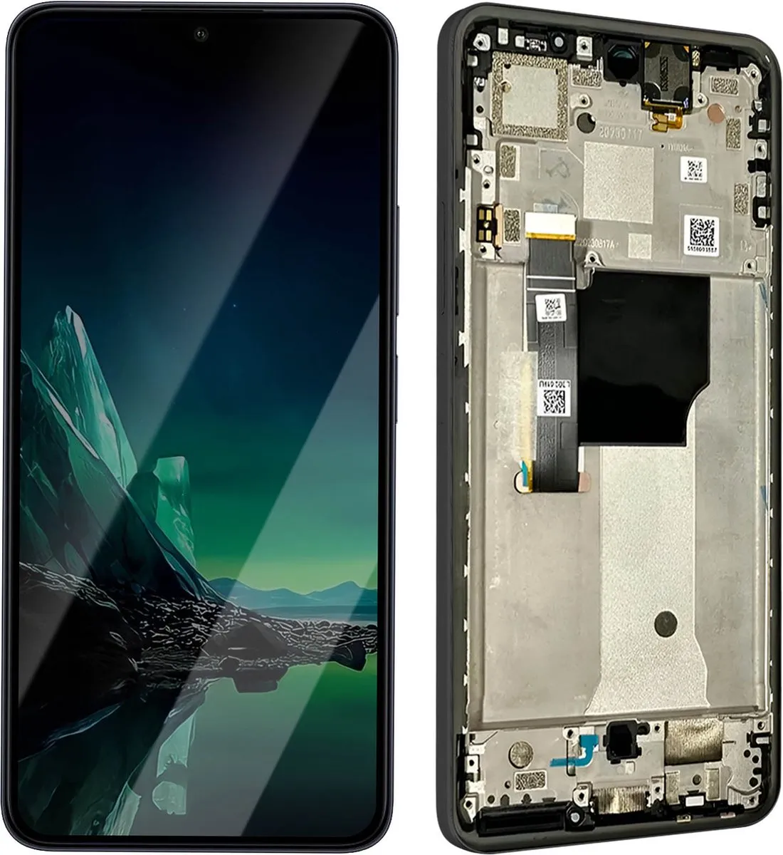 Motorola Edge 40 Neo Scherm + Kader - Zwart
