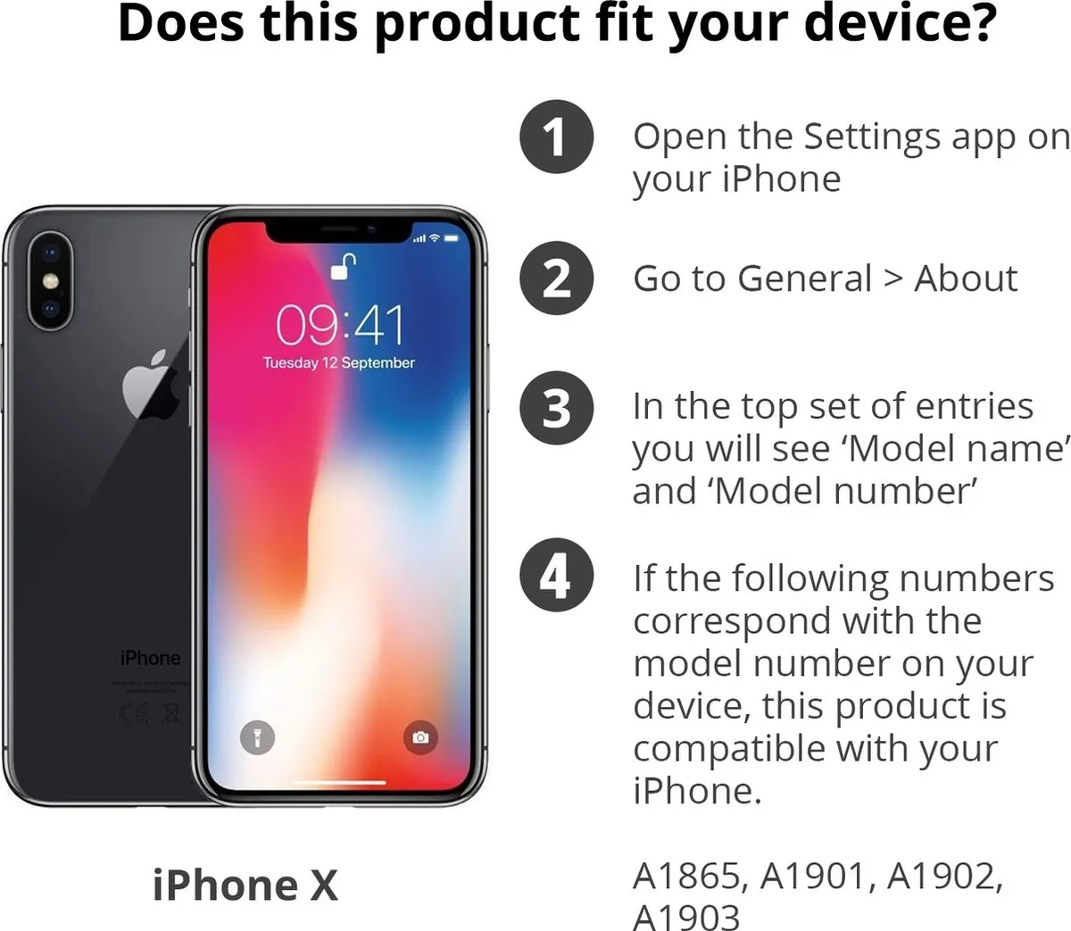 Apple iPhone X Siliconen Back Cover MQT12ZM/A - Zwart