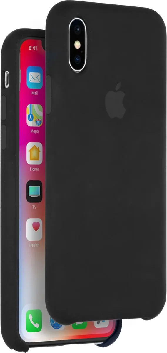 Apple iPhone X Siliconen Back Cover MQT12ZM/A - Zwart