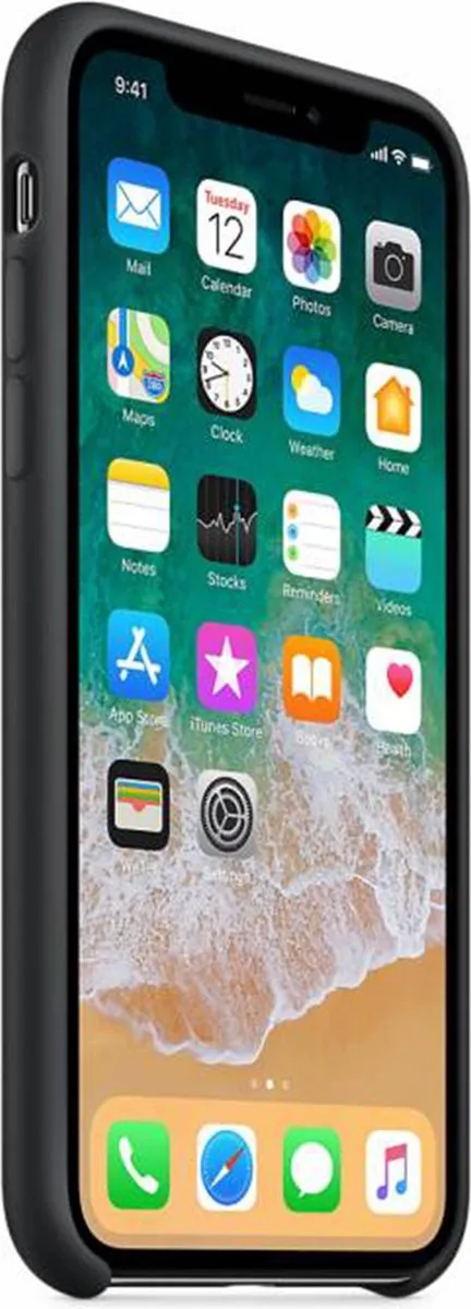 Apple iPhone X Siliconen Back Cover MQT12ZM/A - Zwart