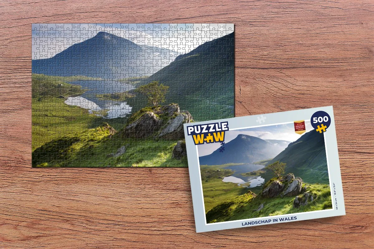PuzzleWow Legpuzzel Landschap in Wales 500 Stuks - Multicolor