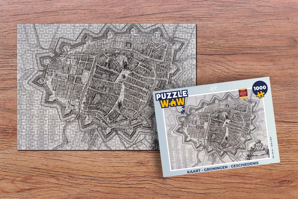 PuzzleWow Groningen Geschiedenis Legpuzzel 1000 Stuks - Multicolor