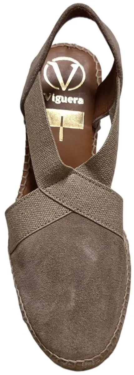 Viguera 1382 Vitelo Desert Sandaletten Beige Suede Dames - Beige - 41 - afbeelding 2 van 6