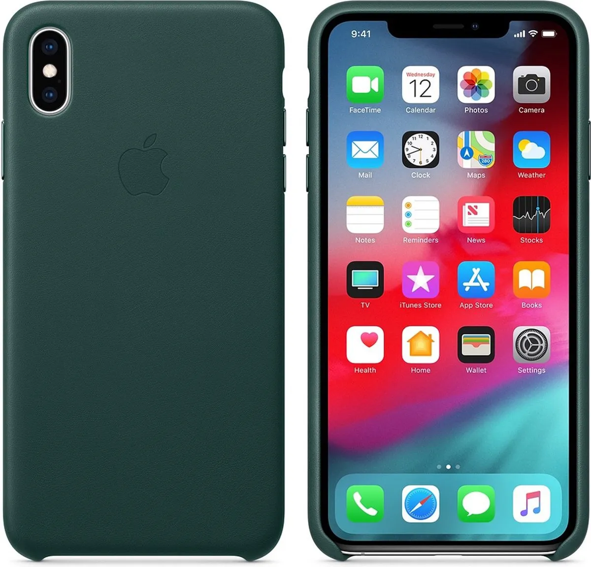 Apple Leren Hoesje iPhone Xs Max MTEV2ZM/A - Groen