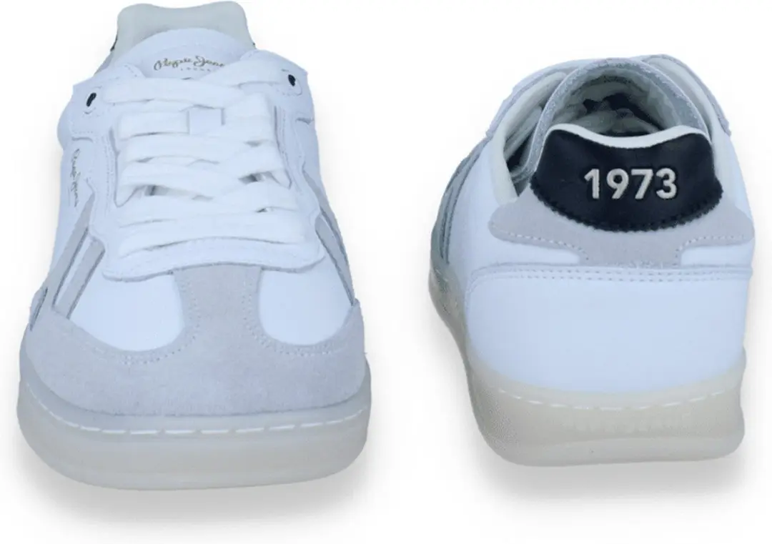 Pepe Jeans Heren Sneaker Ball Club | Wit | Maat: 44 - afbeelding 6 van 6