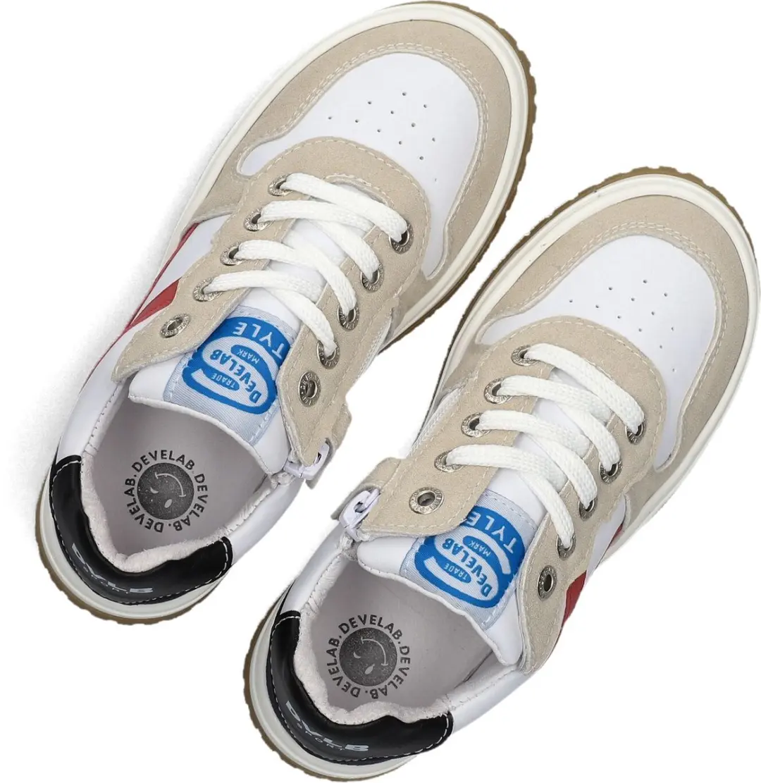 Develab 45451 Sneakers Jongens - Leren Sneaker - Wit - Maat 29 - afbeelding 5 van 6