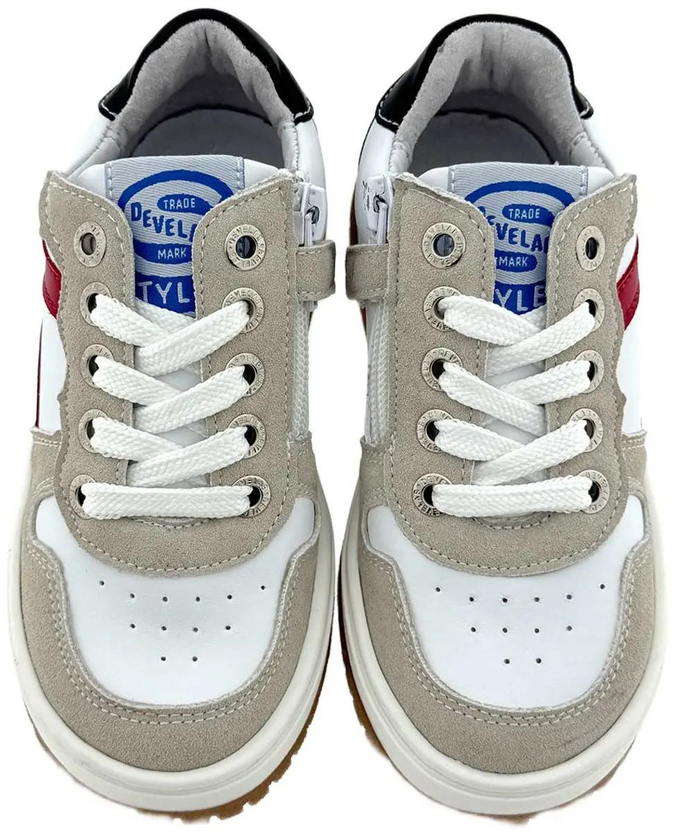 Develab 45451 Sneakers Jongens - Leren Sneaker - Wit - Maat 29 - afbeelding 3 van 6