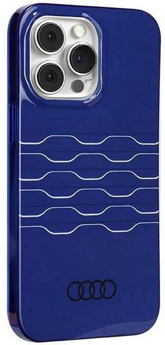 Audi IML Grille Pattern Hoesje - iPhone 13 Pro Blauw
