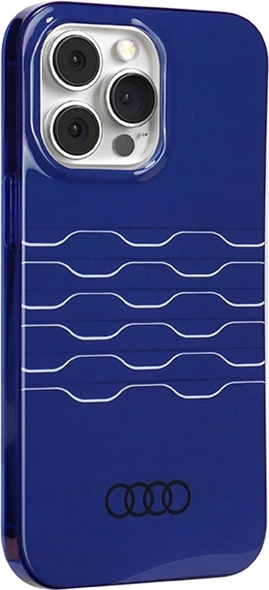 Audi IML Grille Pattern Hoesje - iPhone 13 Pro Blauw