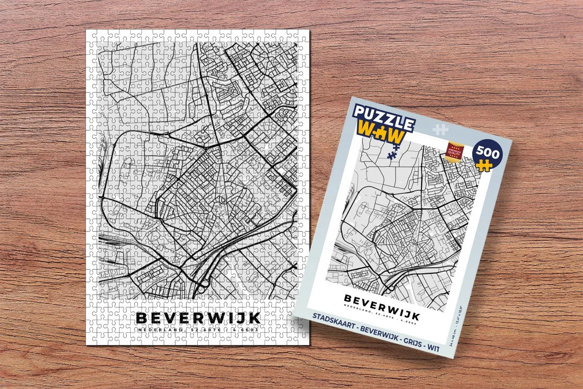 PuzzleWow Beverwijk Legpuzzel 500 Stuks - Multicolor
