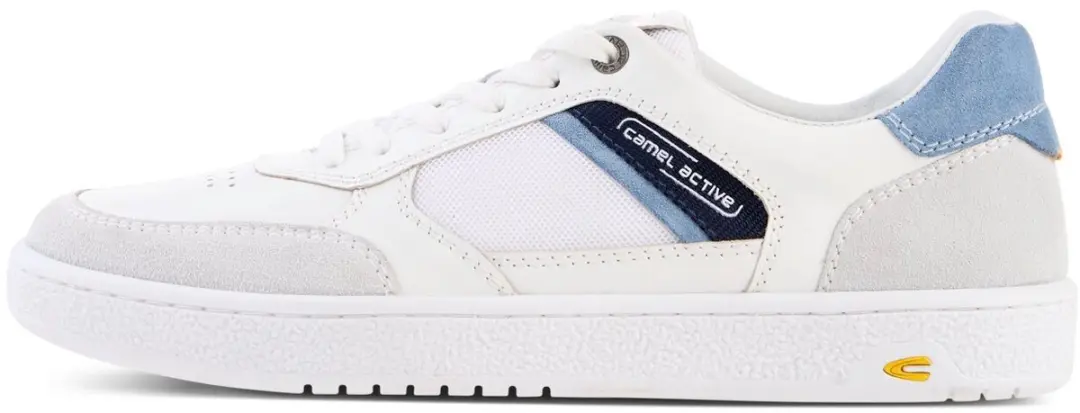 camel active Sneaker van leermix met vetersluiting - Maat - Witmenswear-46
