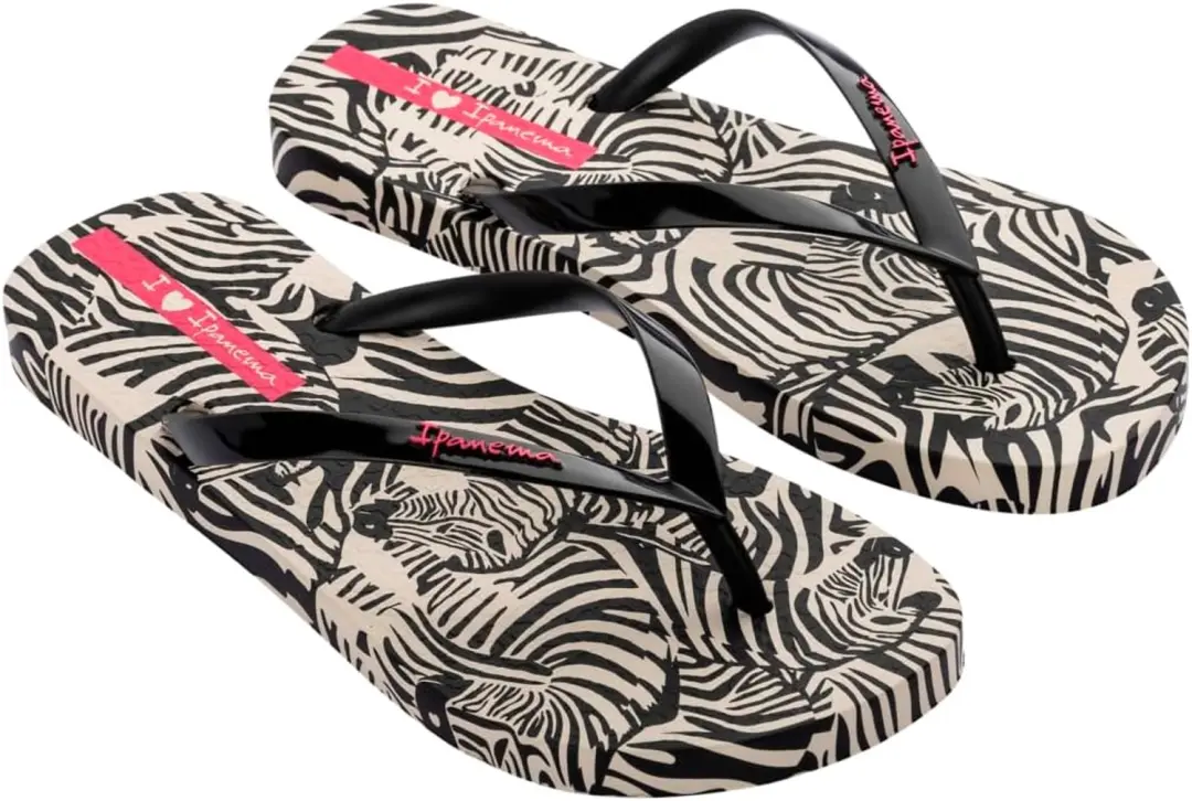 Ipanema Animal Print Slippers Dames Beige/Zwart/Roze