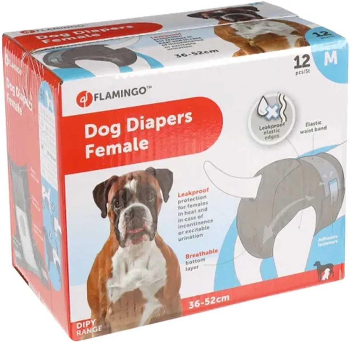 Flamingo Dipy Hondenluiers XL - 12 Stuks