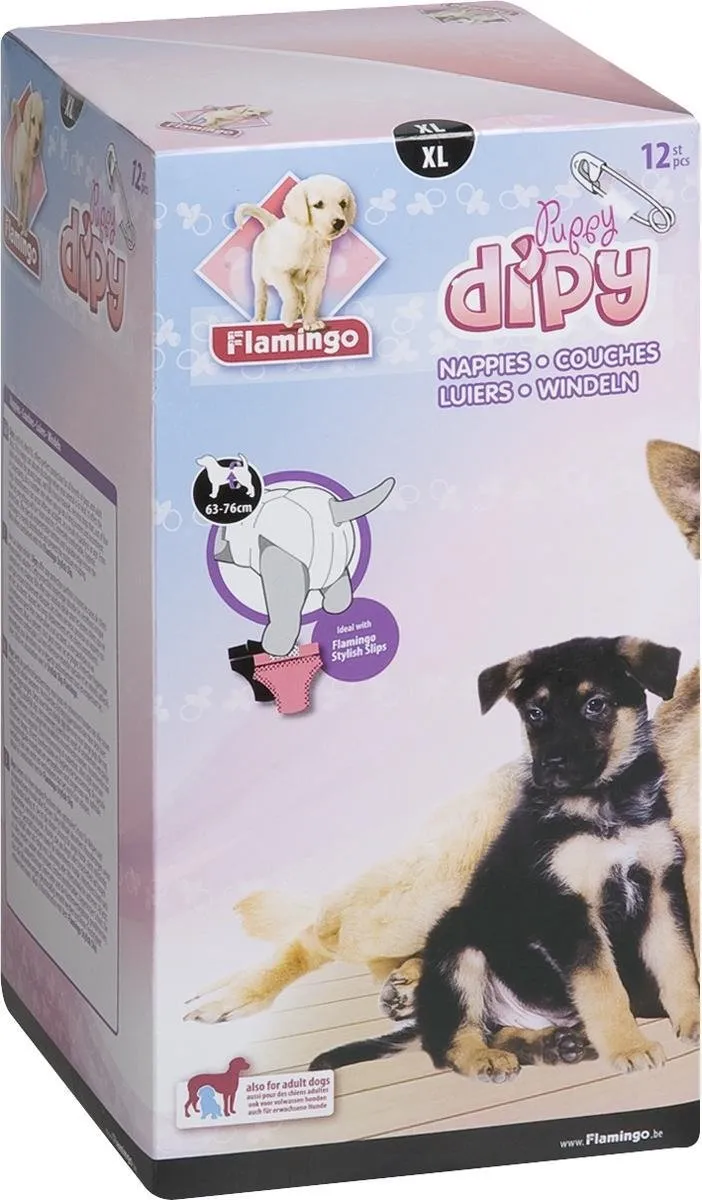 Flamingo Dipy Hondenluiers XL - 12 Stuks