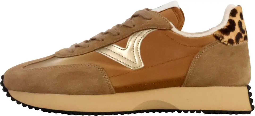 Metallische nylon sneakers met gespleten leer voor dames Victoria Cosmos - afbeelding 3 van 6