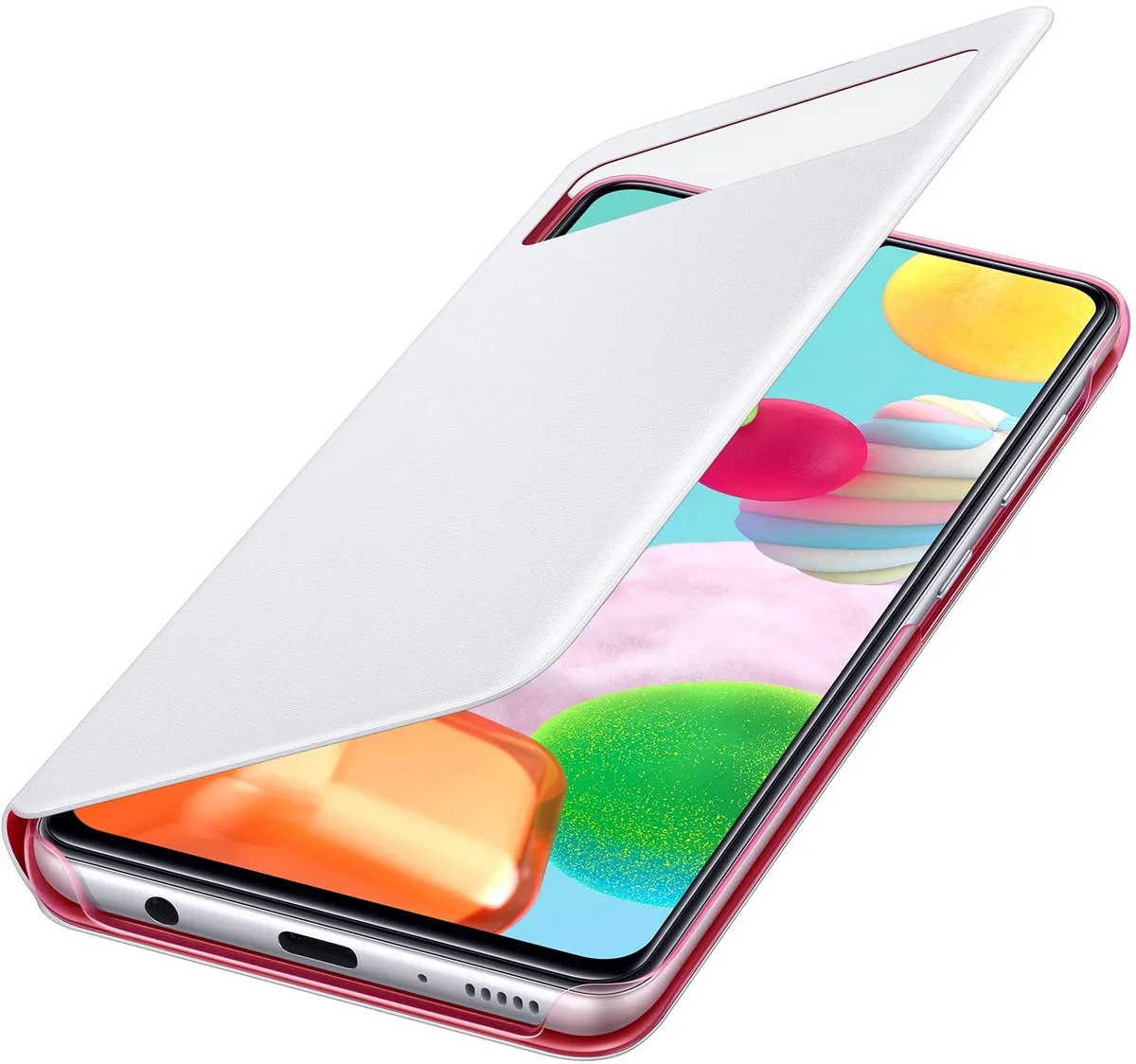 Samsung S View Wallet Hoesje Galaxy A41 - Wit