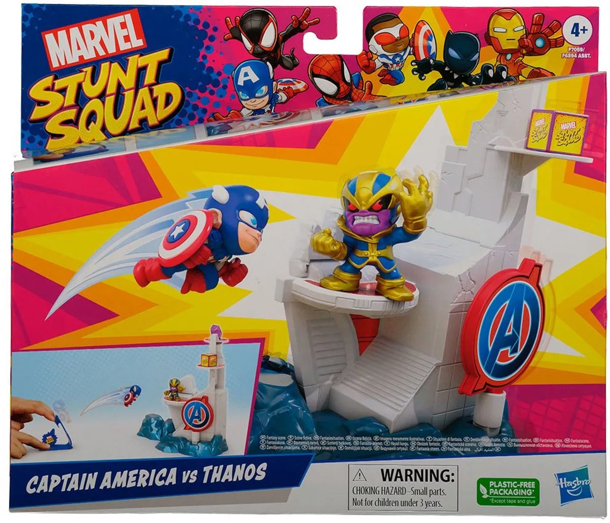 Marvel Stunt Squad Captain America vs Thanos F7059 - Multicolor - afbeelding 6 van 6