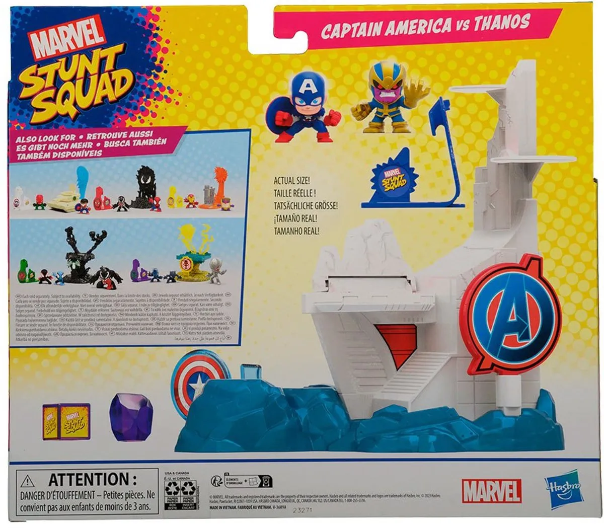 Marvel Stunt Squad Captain America vs Thanos F7059 - Multicolor