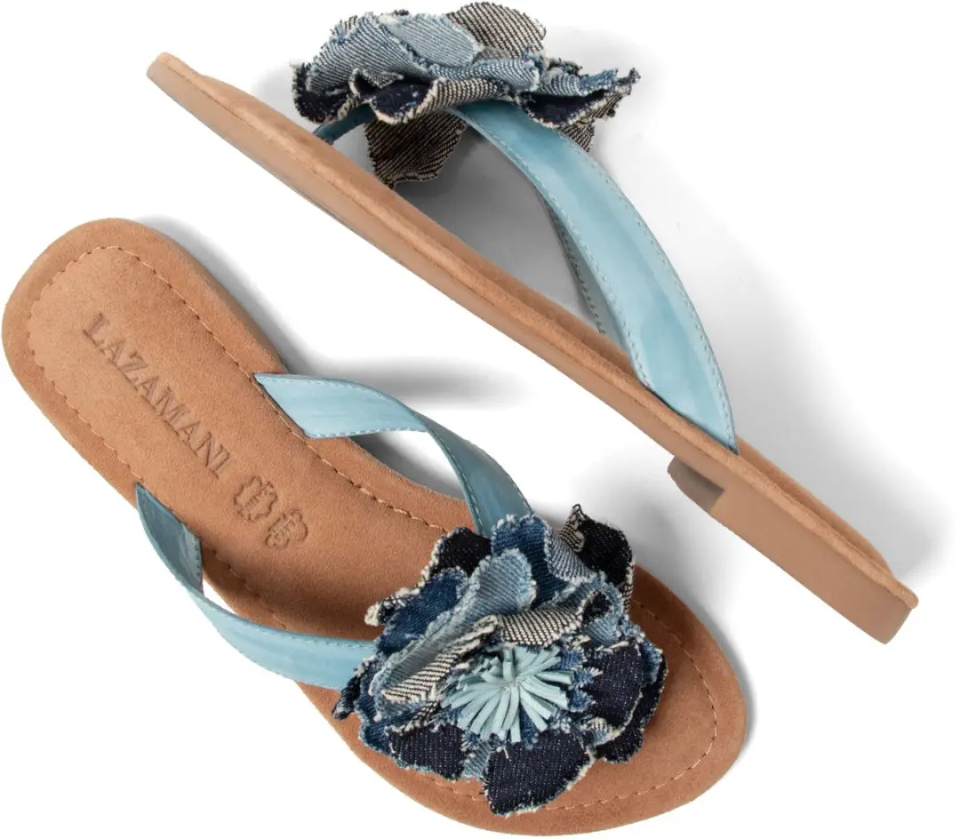 Lazamani Peony Slides Denim 37 - afbeelding 3 van 3