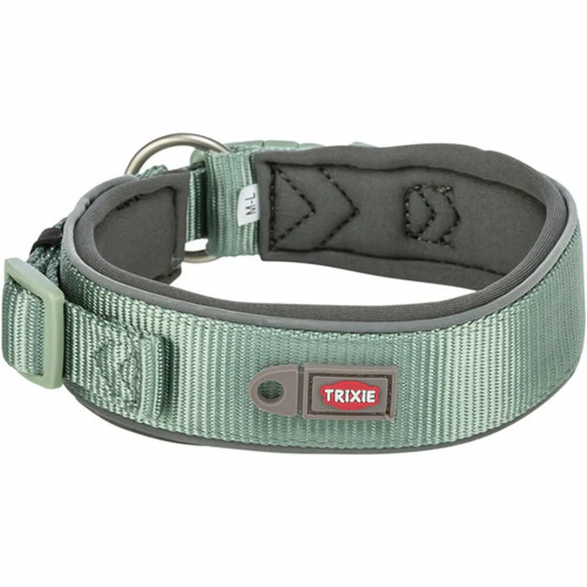 Trixie Halsband Premium Extra Breed Salie/Grijs 40-48x4cm - afbeelding 3 van 5