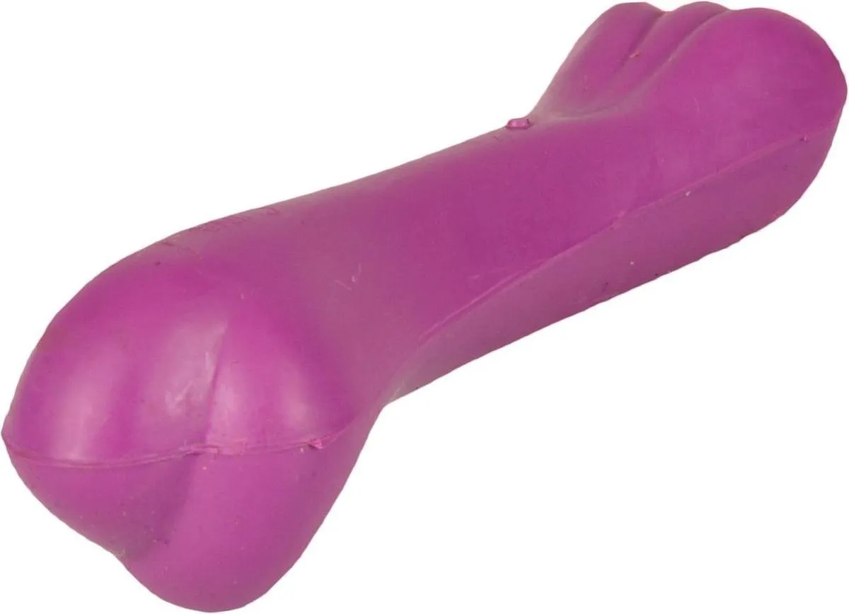 Flamingo Hondenspeelgoed Rubber Bot nr.2 - Roze/Blauw/Rood/Oranje/Geel/Paars