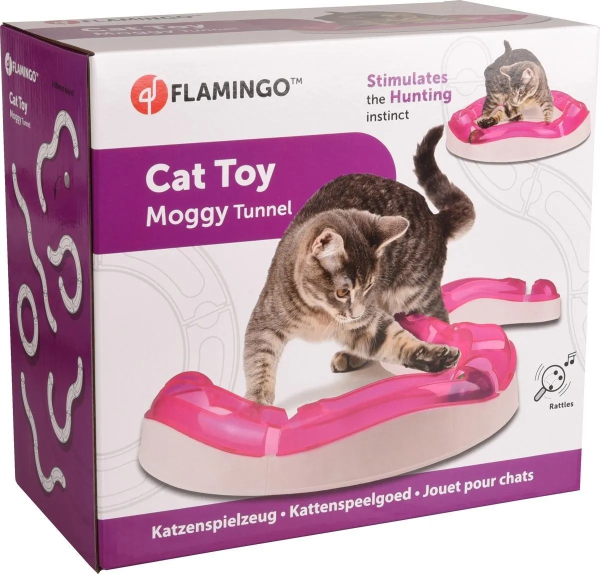 Flamingo Ps Moggy Tunnel 39x39x7,7cm - Roze