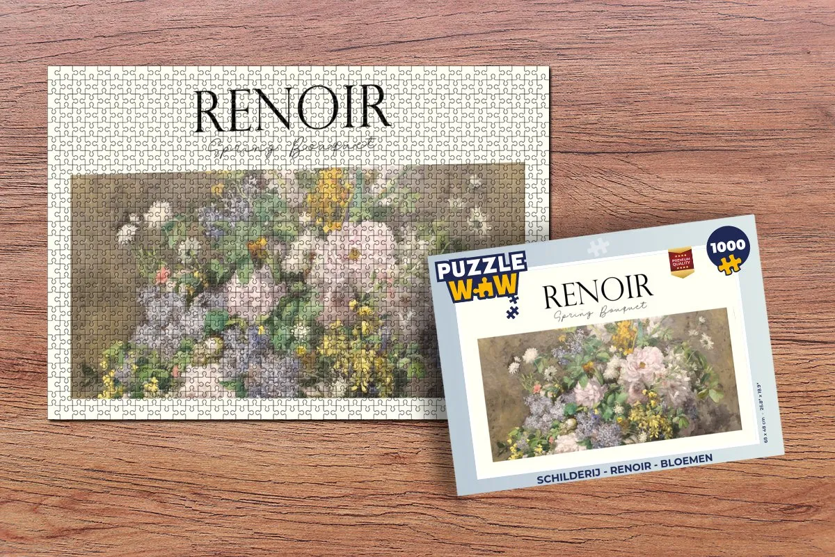 PuzzleWow Renoir Bloemen Legpuzzel 1000 Stuks - Multicolor