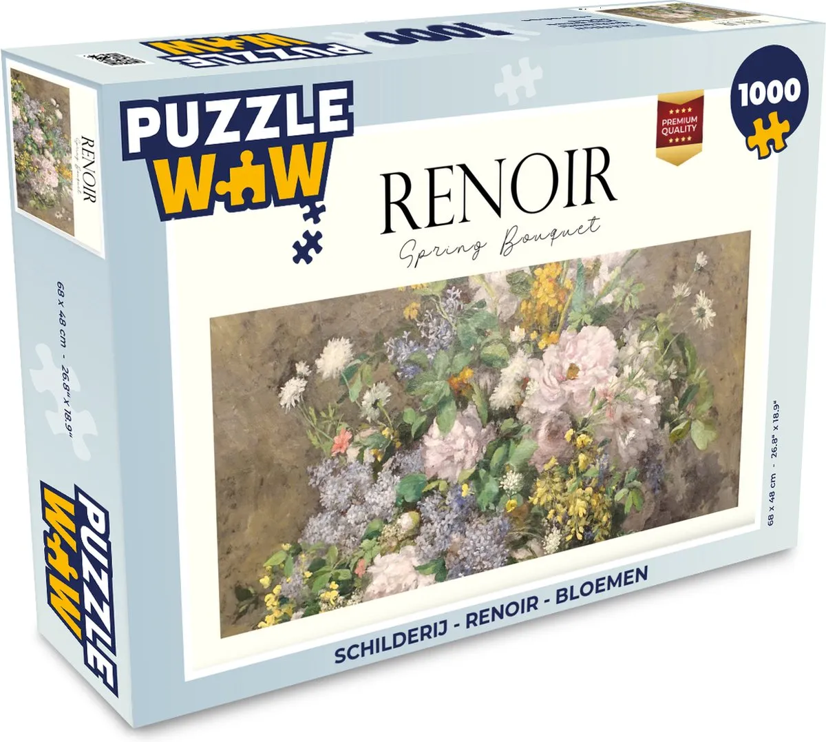 PuzzleWow Renoir Bloemen Legpuzzel 1000 Stuks