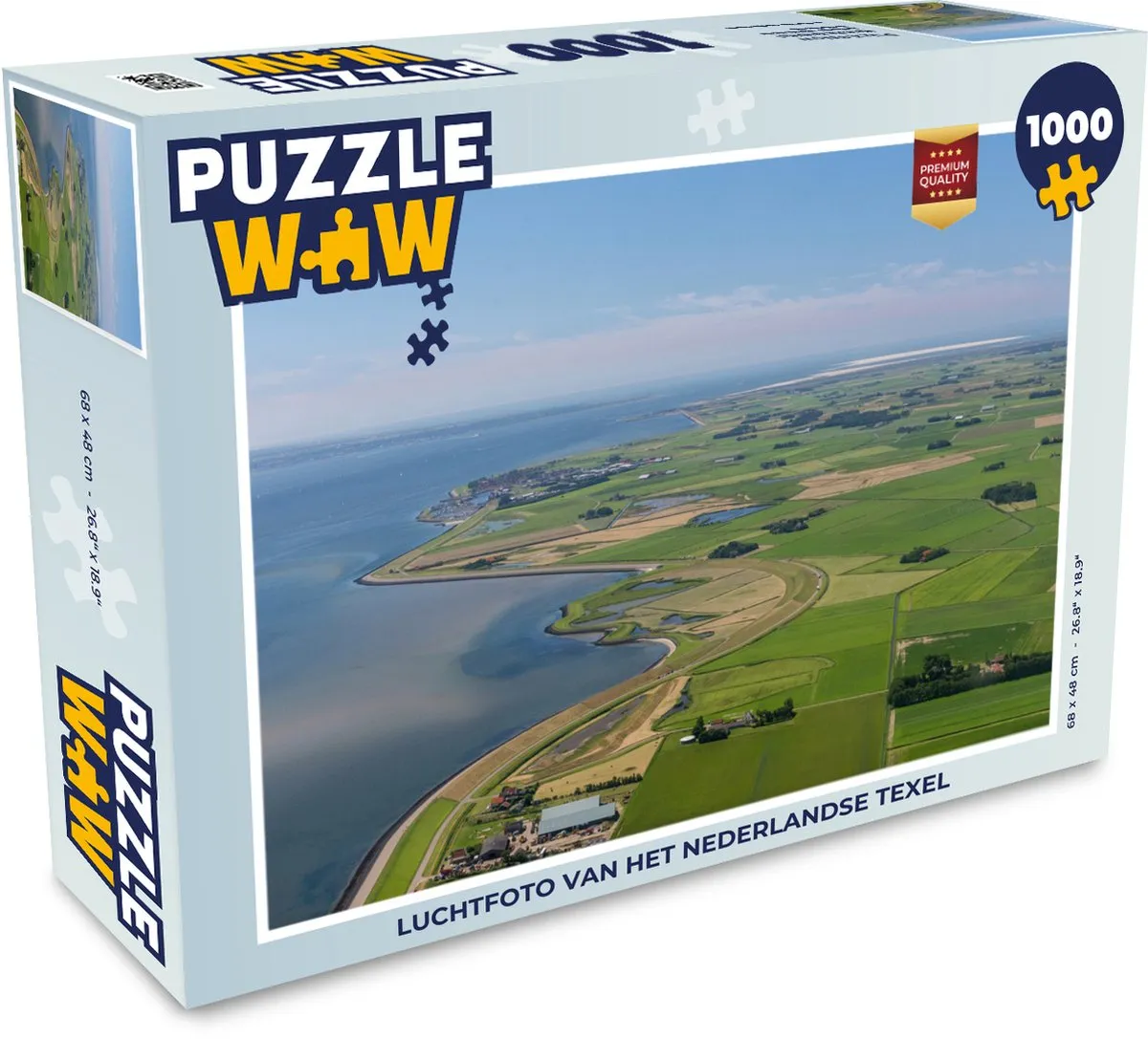 PuzzleWow Texel Luchtfoto Puzzel 1000 Stuks - Multicolor