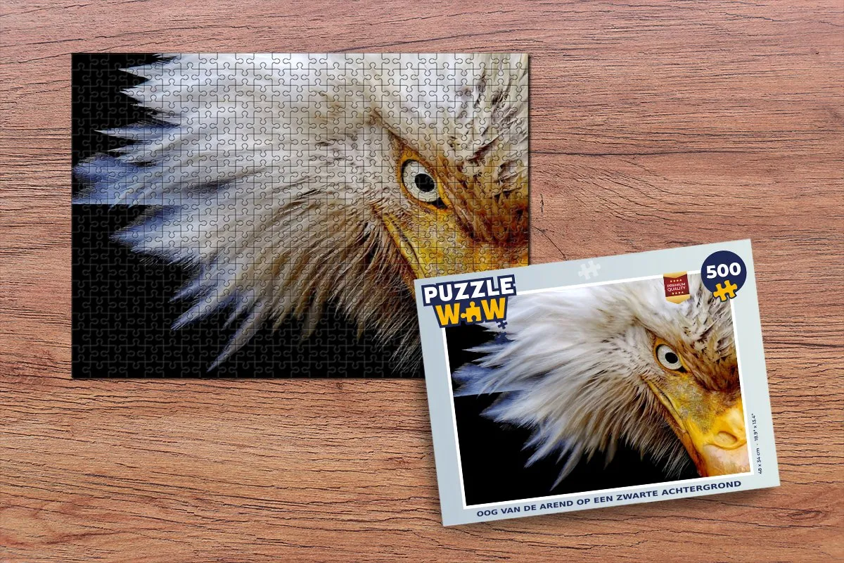 PuzzleWow Vogel Oog Snavel Legpuzzel 500 Stuks - Multicolor
